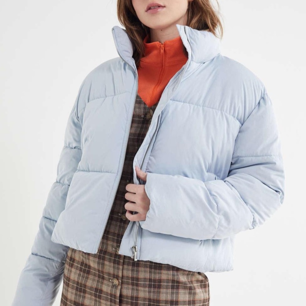 Urban Outfitters Light Blue Puffer Jacket